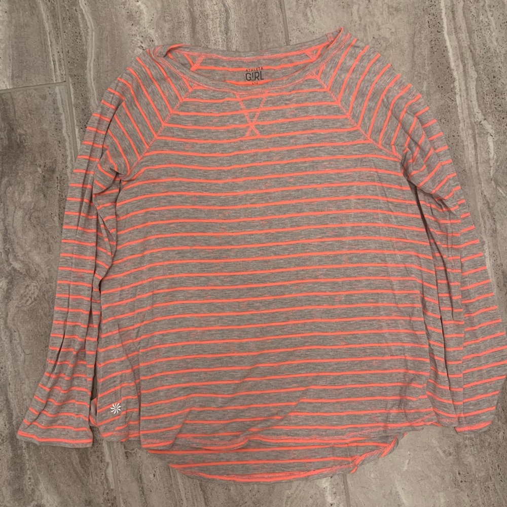 Athleta girl pink and grey long sleeve
